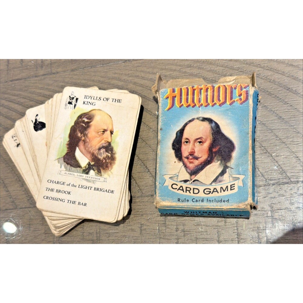 whitman Authors vintage card set complete 1950’s highly collectible Complete